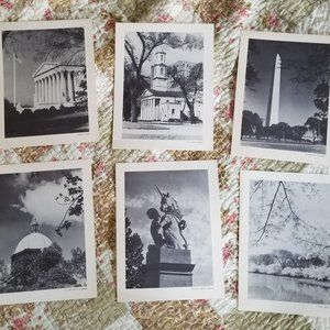 Set of 30 Vintage Black & White Photos of Washington DC Landmarks & Sculptures